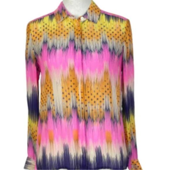 Anthropologie Leifsdottir Silk Blouse Seen on "The Mindy Project" Size 2 - Picture 2 of 3